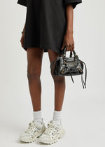 Balenciaga Neo Classic City Mini — Black Croc-Embossed