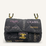 Chanel Denim Flap Bag — Black Multicolour