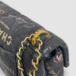 Chanel Denim Flap Bag — Black Multicolour