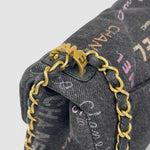 Chanel Denim Flap Bag — Black Multicolour
