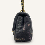 Chanel Denim Flap Bag — Black Multicolour