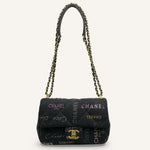 Chanel Denim Flap Bag — Black Multicolour