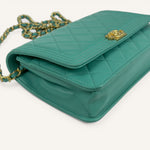 Chanel Boy Wallet on Chain — Aqua Green