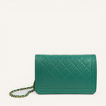 Chanel Boy Wallet on Chain — Aqua Green