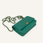 Chanel Boy Wallet on Chain — Aqua Green