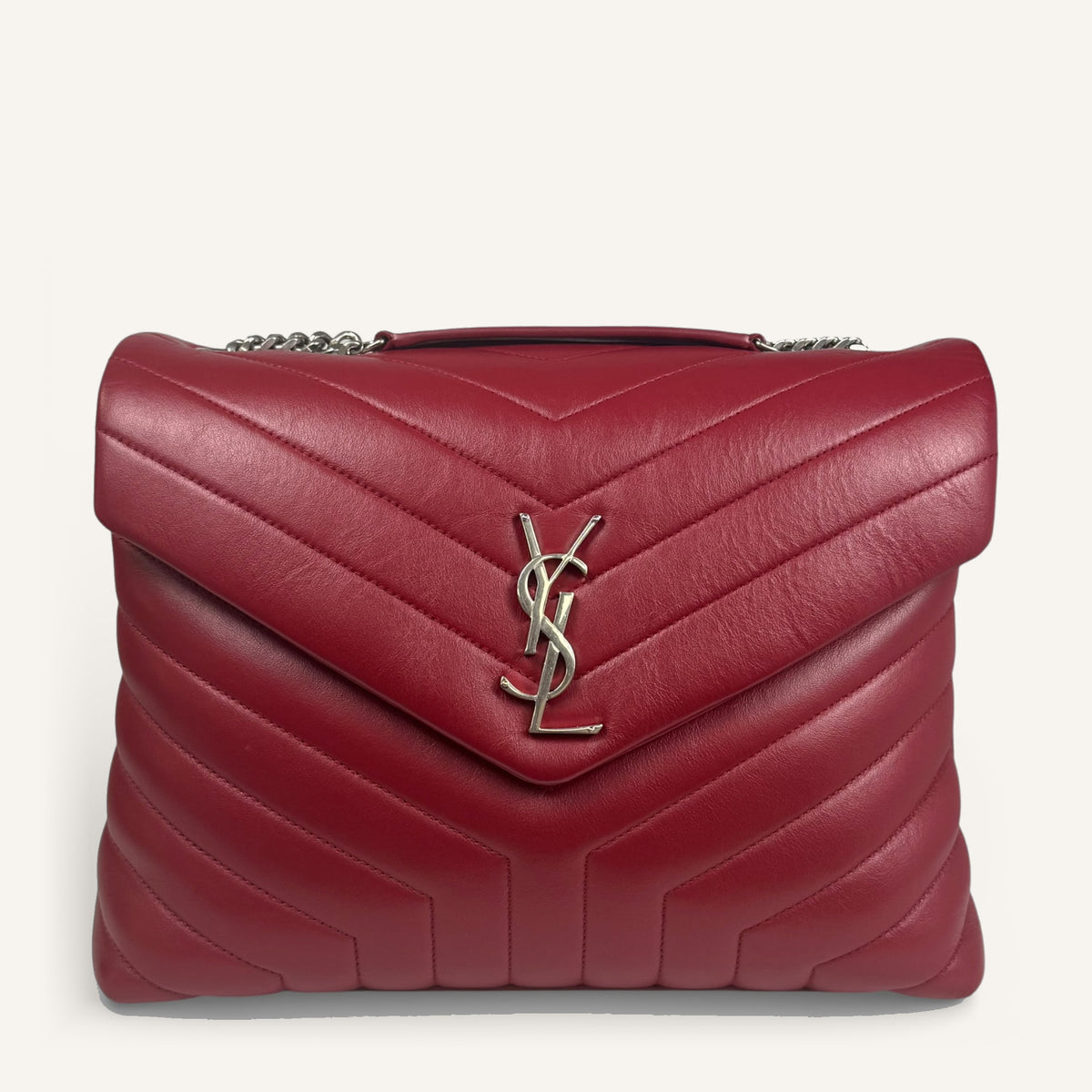 Saint Laurent Loulou Medium — Red