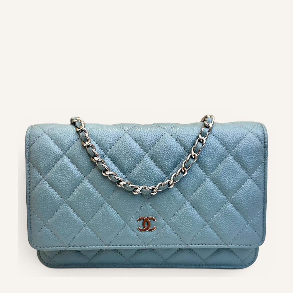 Chanel Wallet on Chain — Light Blue