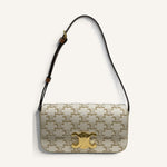 Celine Triomphe Shoulder Bag — Cream / Cuir
