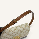 Celine Triomphe Shoulder Bag — Cream / Cuir