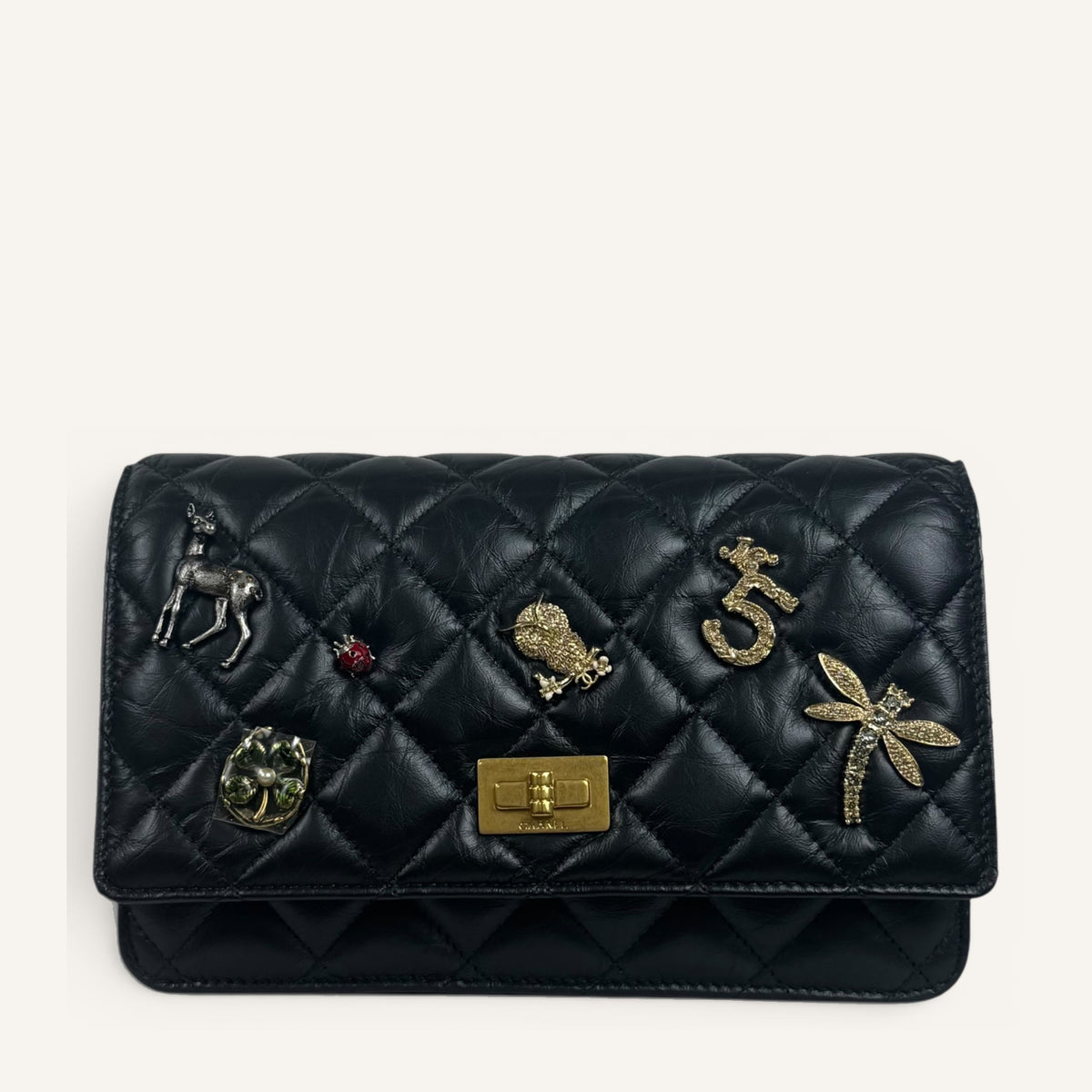Chanel Wallet on Chain — Black, Embellished