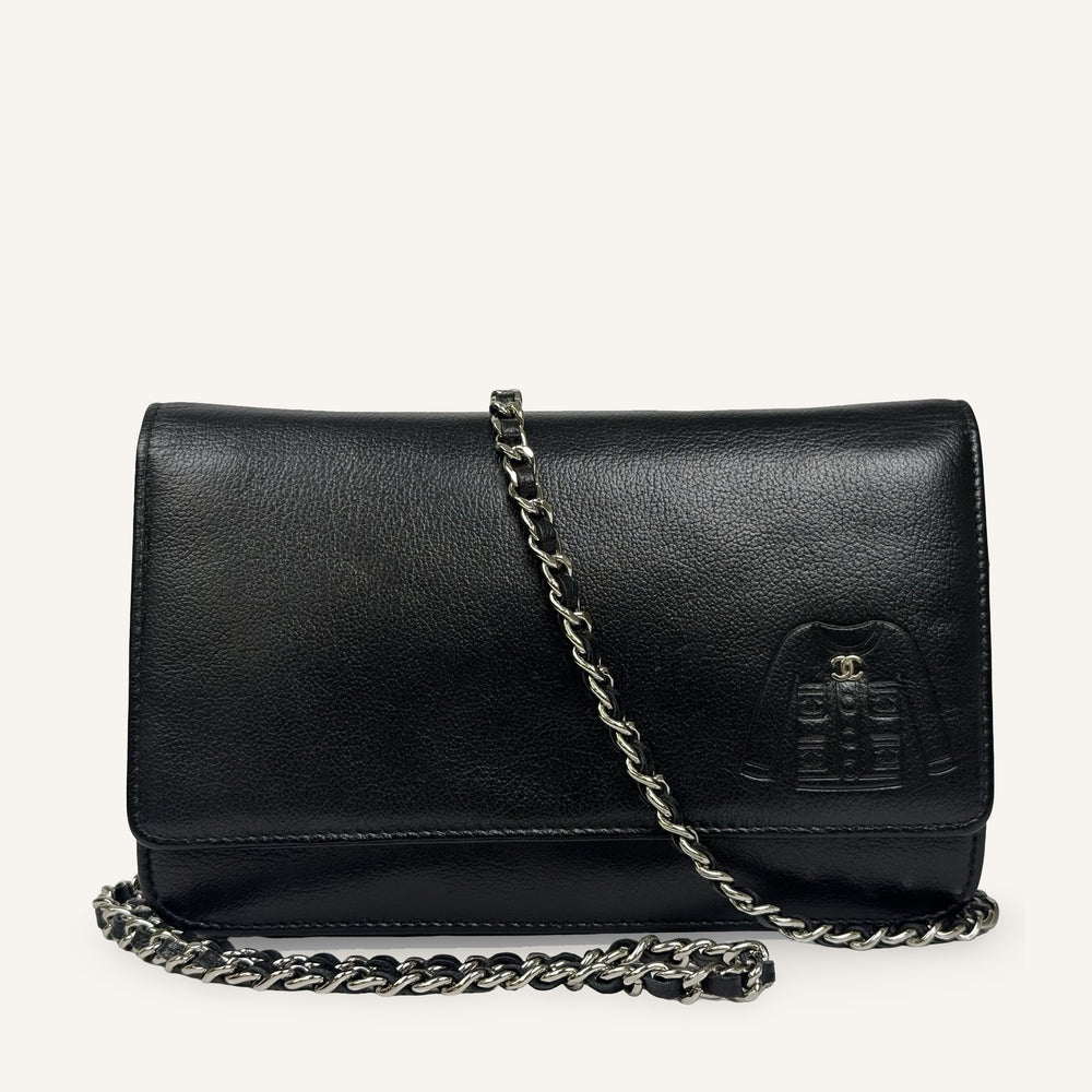 Chanel Wallet on Chain — Black / Silver