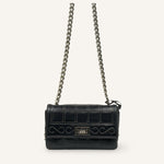 Chanel Vintage Flap Bag — Black / Silver