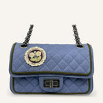 Chanel 2.55 Flap Bag — Blue Wool