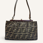 Fendi FF Canvas Shoulder Bag