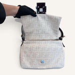 Fendi Mamma Baguette Zucca — Cream