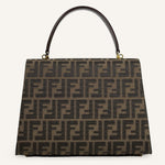 Fendi Zucca Top Handle Bag — Brown