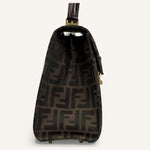 Fendi Zucca Top Handle Bag — Brown