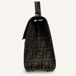 Fendi Zucca Top Handle Bag — Brown