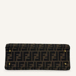 Fendi Zucca Top Handle Bag — Brown