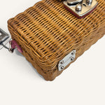 Miu Miu Wicker Box — Brown and Pink