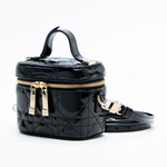 Dior Lady Dior Micro Vanity Case — Black Patent