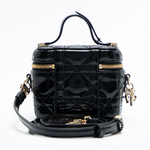 Dior Lady Dior Micro Vanity Case — Black Patent