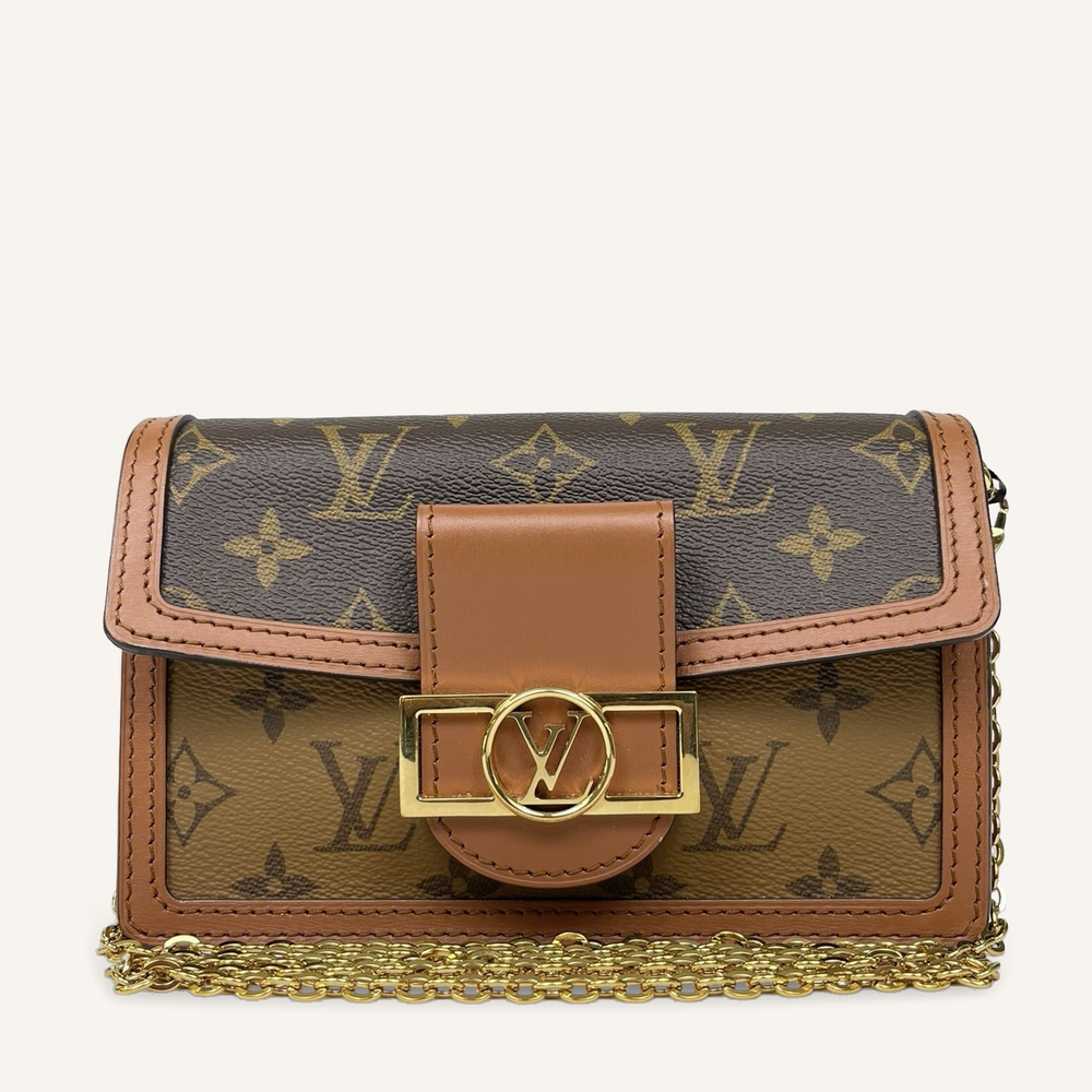 Louis Vuitton Dauphine Wallet on Chain — Monogram Reverse
