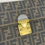 Fendi Zucca Top Handle Bag — Brown