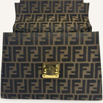Fendi Zucca Top Handle Bag — Brown