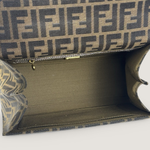 Fendi Zucca Top Handle Bag — Brown
