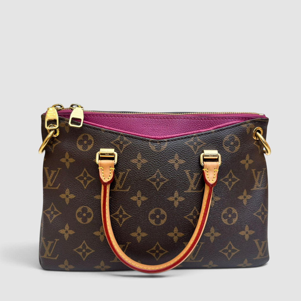 Louis Vuitton Pallas — Monogram with Pink Trim