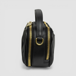 Miu Miu Matelassé Top-Handle Bag — Black
