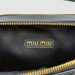 Miu Miu Matelassé Top-Handle Bag — Black