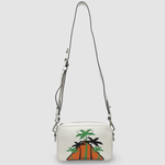 Prada City Palm Tree Crossbody — White