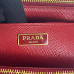 Prada Galleria Saffiano Leather Bag — Red