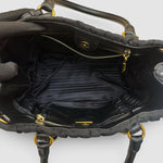 Prada Gaufre Nylon and Leather Tote — Black
