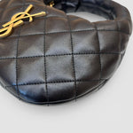 Saint Laurent Icarino Quilted Leather Bag — Black
