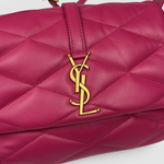 Saint Laurent Le 57 Leather Shoulder Bag — Fuchsia