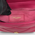 Saint Laurent Le 57 Leather Shoulder Bag — Fuchsia