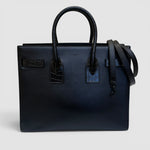 Saint Laurent Sac de Jour Leather Bag — Black