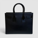 Saint Laurent Sac de Jour Leather Bag — Black