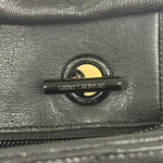 Saint Laurent Chevron Leather Shopper — Black