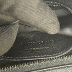 Saint Laurent Chevron Leather Shopper — Black