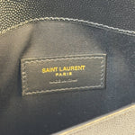 Saint Laurent Uptown Leather Pochette — Black
