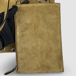 Valentino Garavani Nellcôte Medium Suede Tote — Khaki
