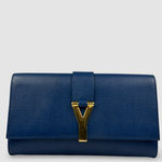 Yves Saint Laurent Chyc Clutch — Blue